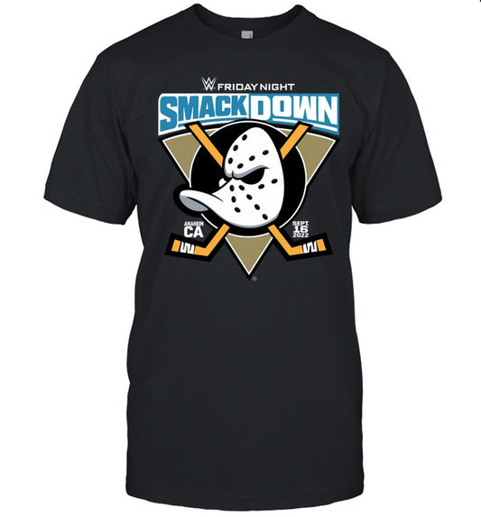 WWE Friday Night Sept 16 2022 Anaheim Ducks Smack Down Limited Shirt