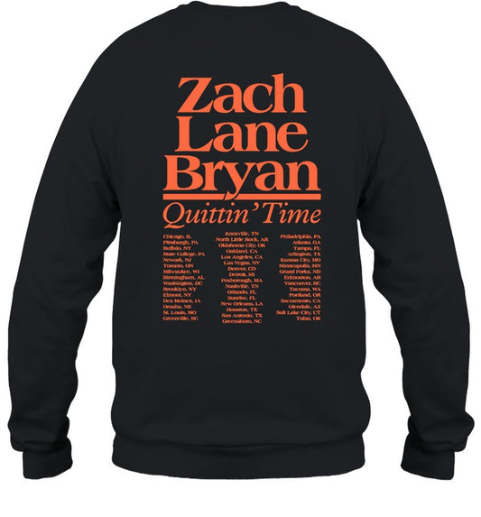 Zach Bryan Quittin Time Tour T Shirt 2024