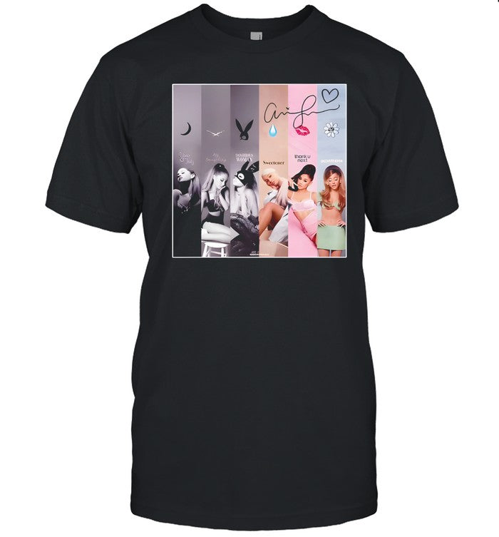 Tiktoker Shay wearing Ariana Grande Album shirt