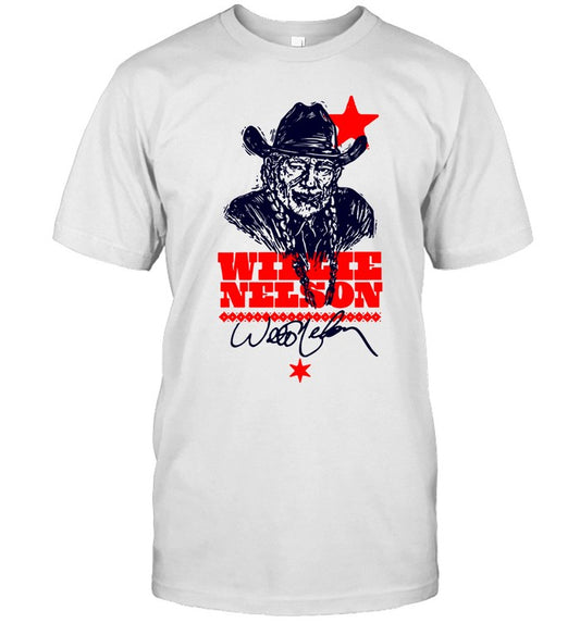 Willie Nelson Shirt Woodcut