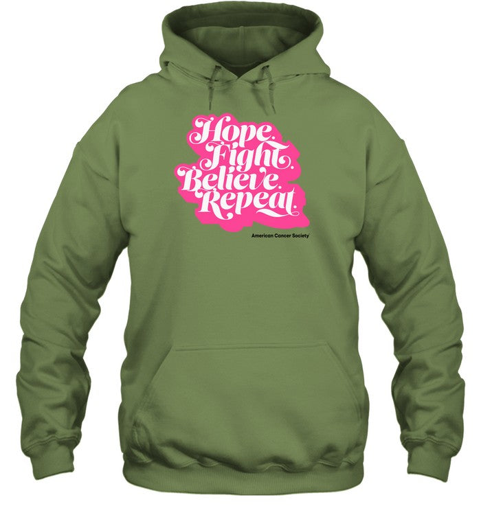 Top Hope, Fight, Believe, Repeat Script Hoodie