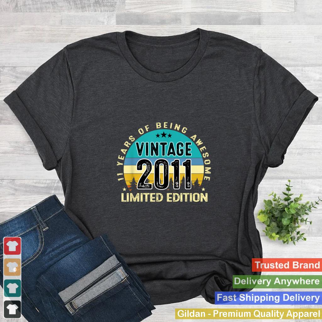 11 Year Old Gifts Vintage 2011 Limited Edition 11th Birthday T Shirt