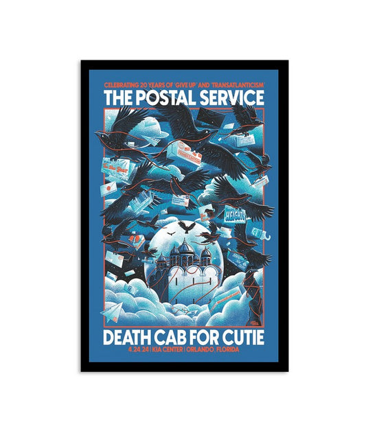 The Postal Service and Death Cab for Cutie April 24 2024 Kia Center Orlando FL Poster