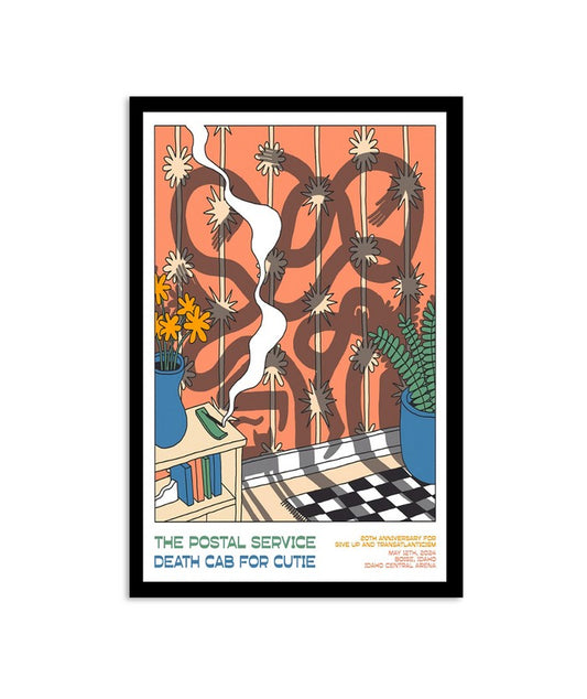 The Postal Service and Death Cab for Cutie May 12 2024 Idaho Central Arena Boise ID Poster