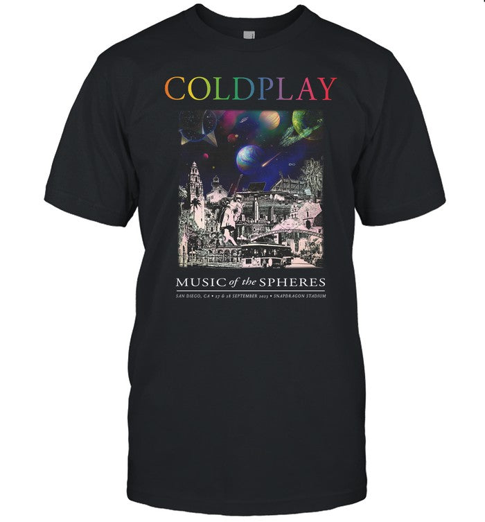 2023 Coldplay Music Of The Spheres San Diego, CA T-Shirt