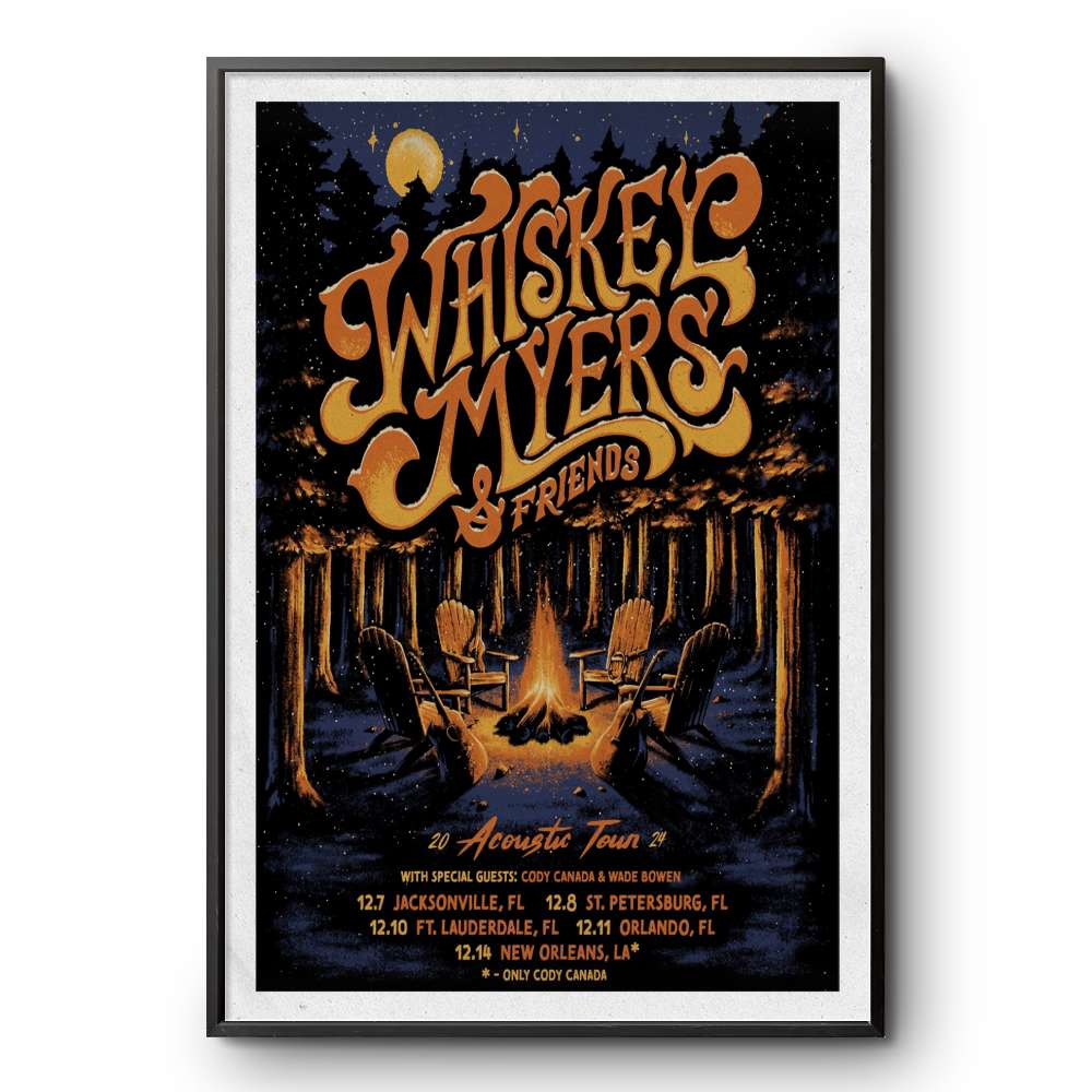 Whiskeys Myers & Friends Acoustic Tour 2024 Poster