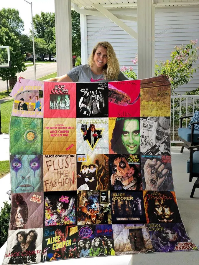 Dive into the World of Alice Cooper with Our Unique Quilt Blankets!
