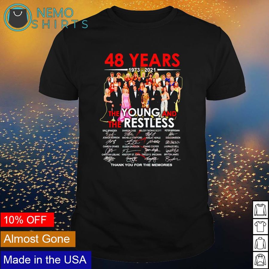 48 Years The Young And The Restless Thank You For The Memories Shirt