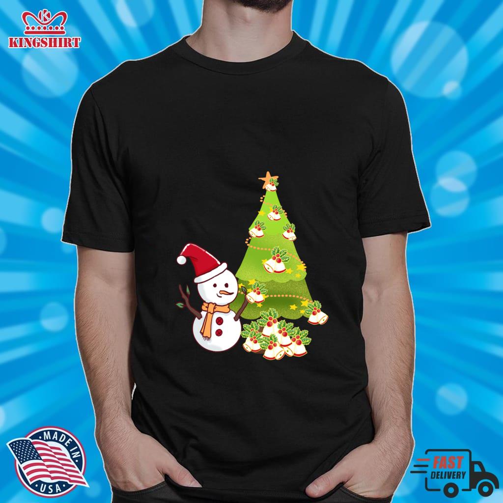 A Snowman Is Decorating A Christmas Tree. Pullover Sweatshirt
