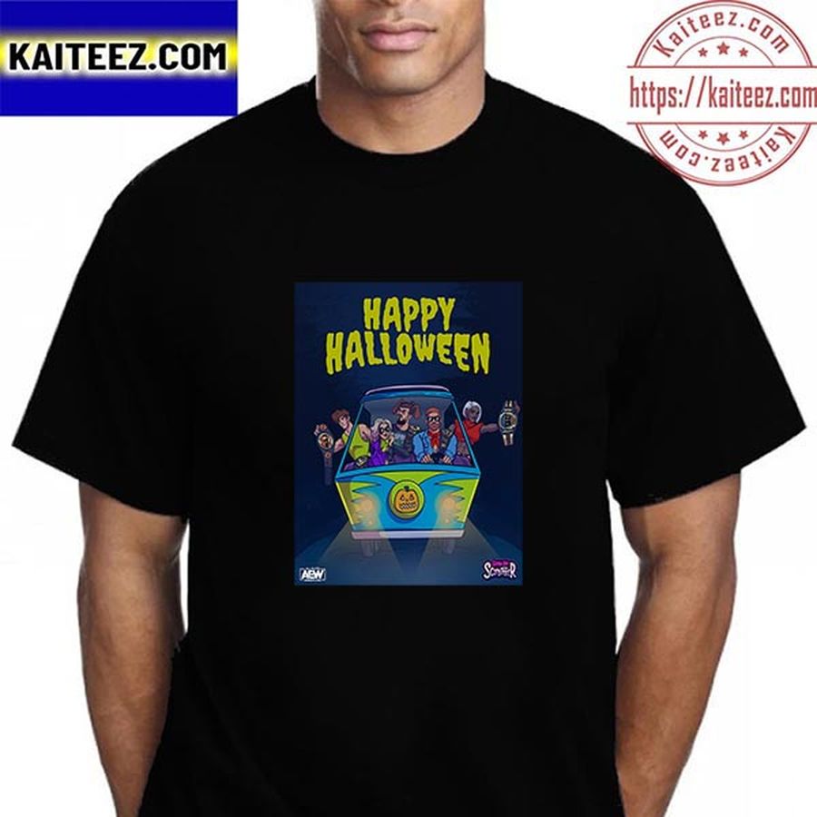 AEW X Scooby Doo Scooby And The Gang On Scoobtober Vintage T Shirt