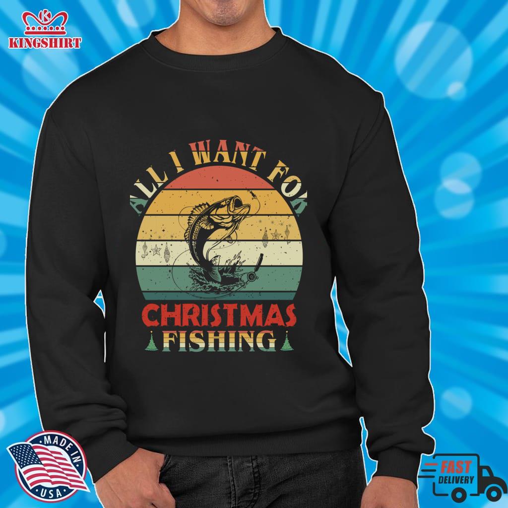All I Want For Christmas Fishing Lightweight Hoodie