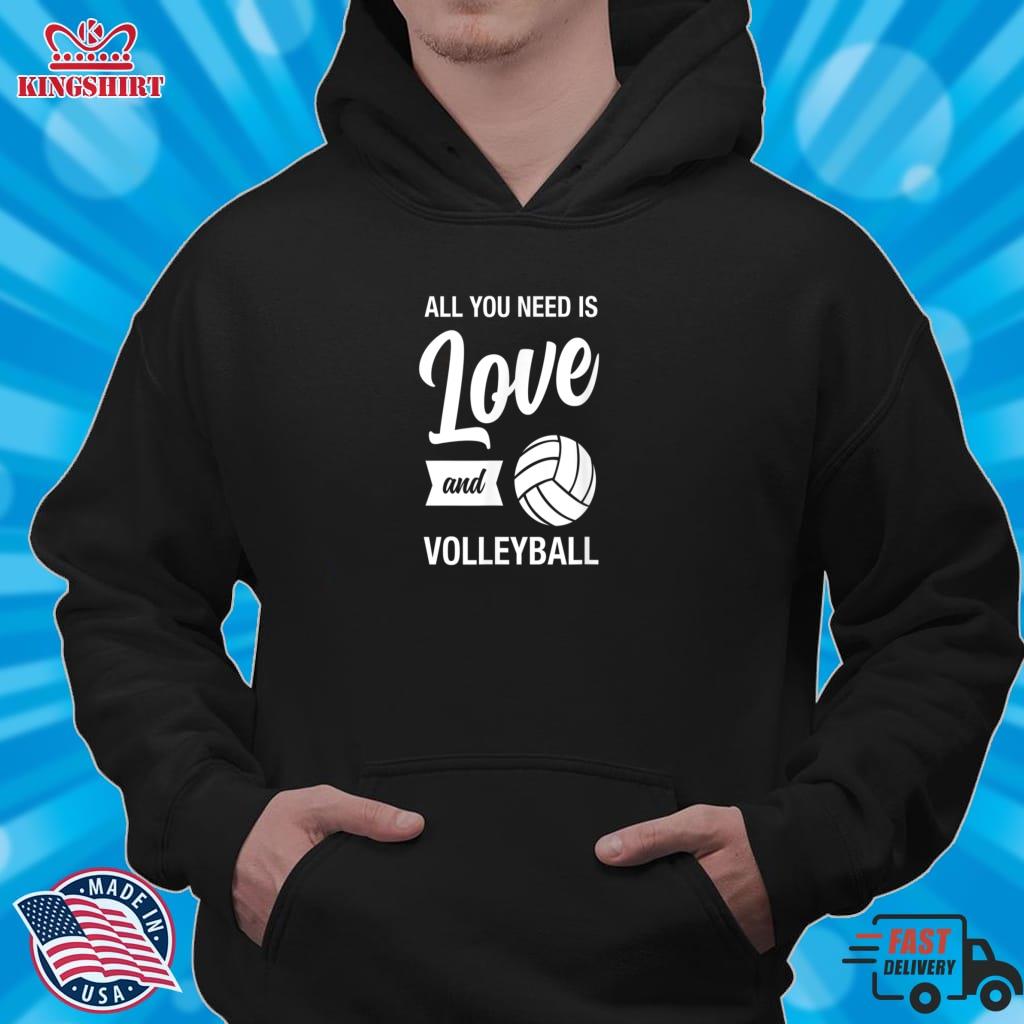 All You Need Is Love And Volleyball   Valentine's Day Lightweight Hoodie
