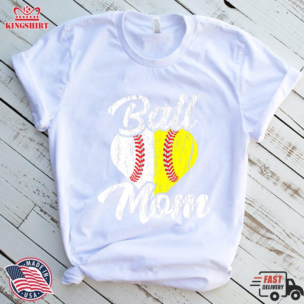 Ball Mom Baseball Softball Mama Team Sports Lightweight Sweatshirt