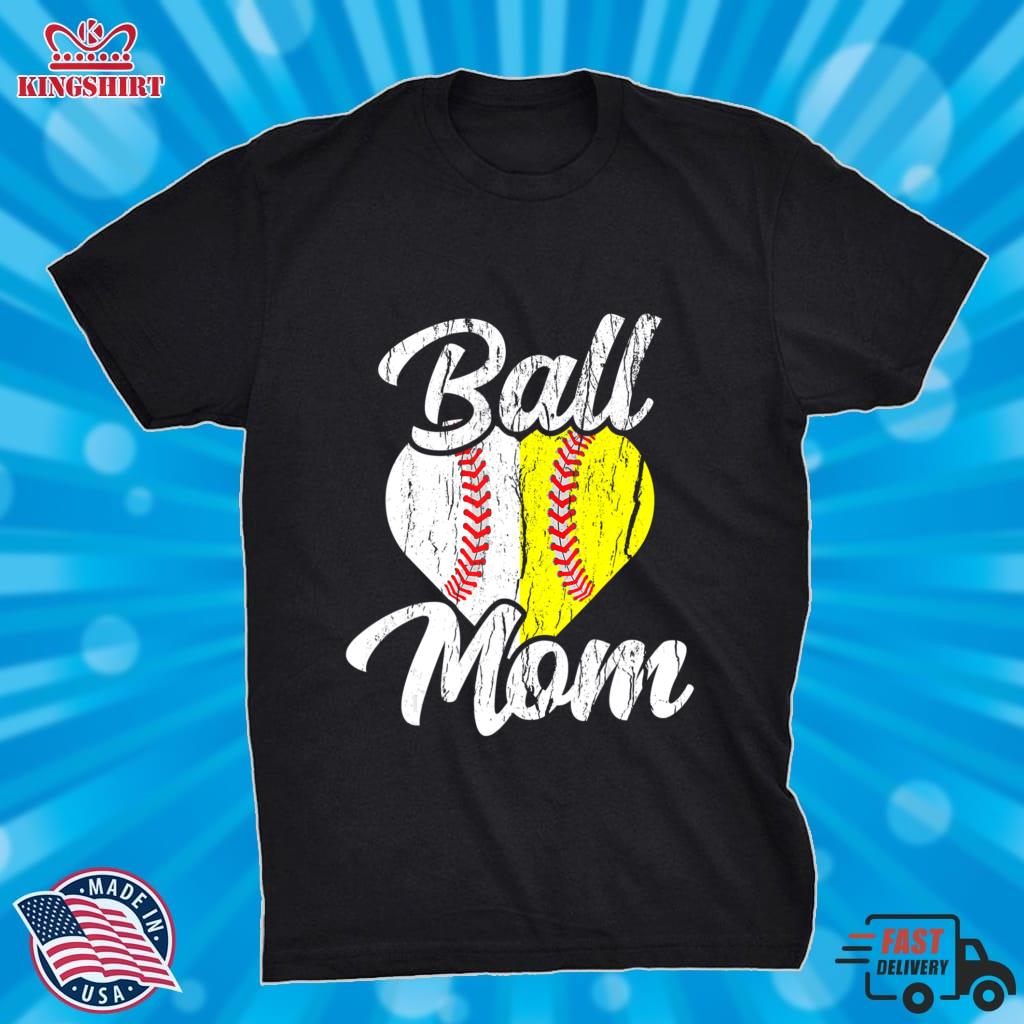 Ball Mom Baseball Softball Mama Team Sports Lightweight Sweatshirt