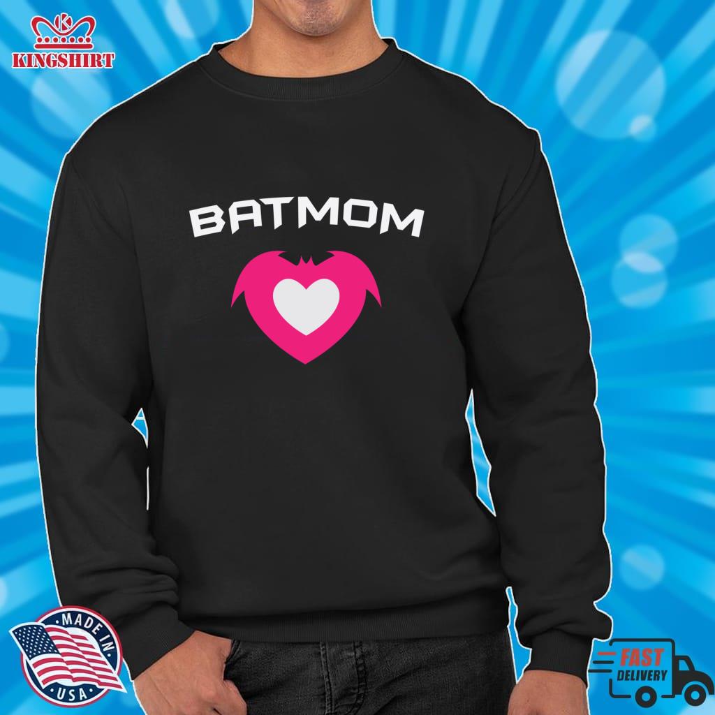 BATMOM Heart   Proud Mom Mother Pullover Sweatshirt