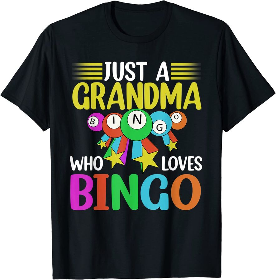 Bingo Player Nana Women Funny Just A Grandma Who Loves Bingo