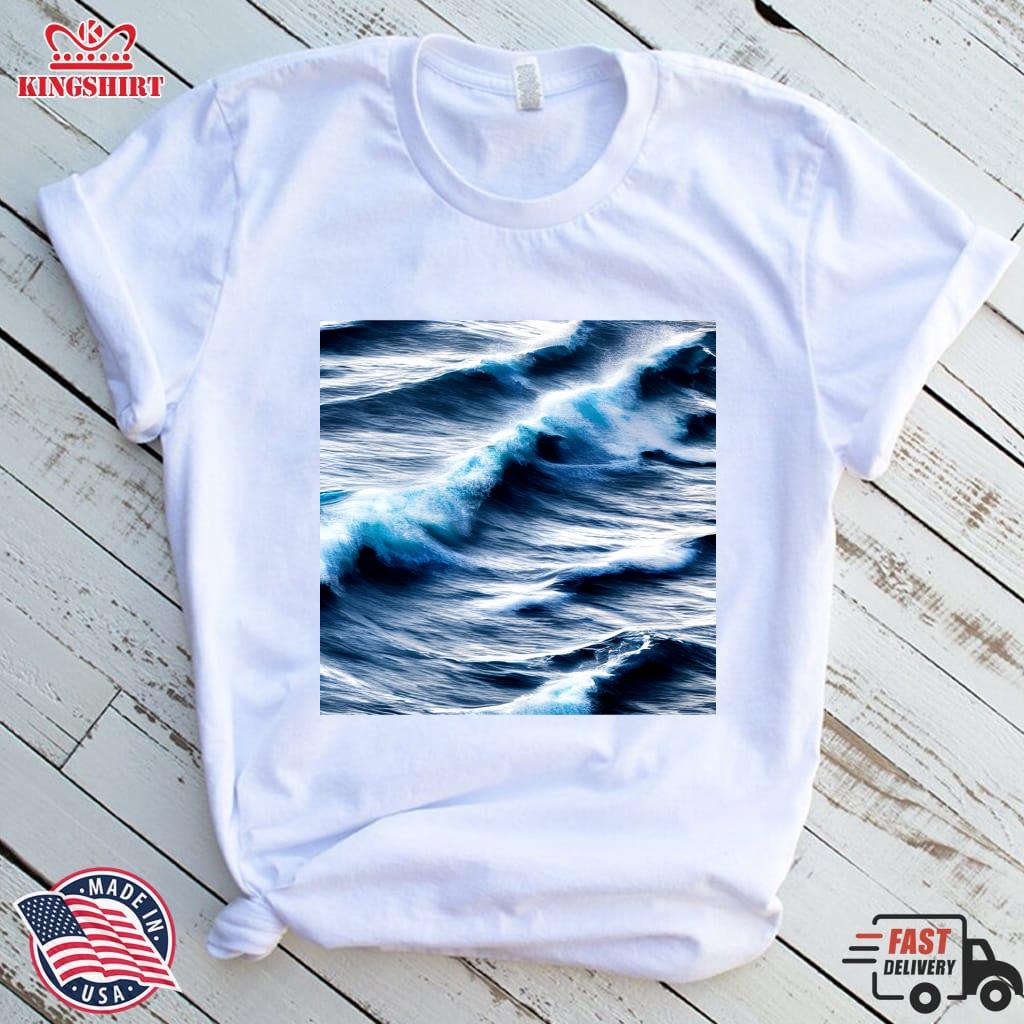 Blue Ocean Waves 32 Lightweight Sweatshirt