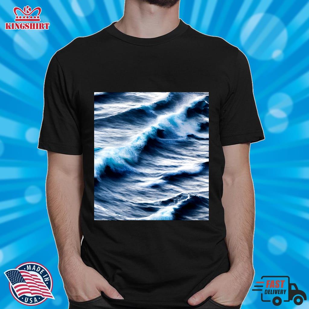 Blue Ocean Waves 32 Lightweight Sweatshirt
