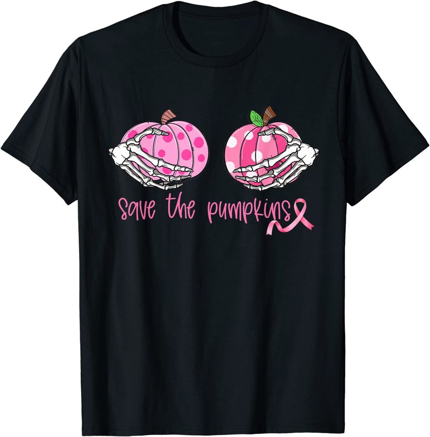 Breast Cancer Awareness Pink Ribbon Save The Pumpkins