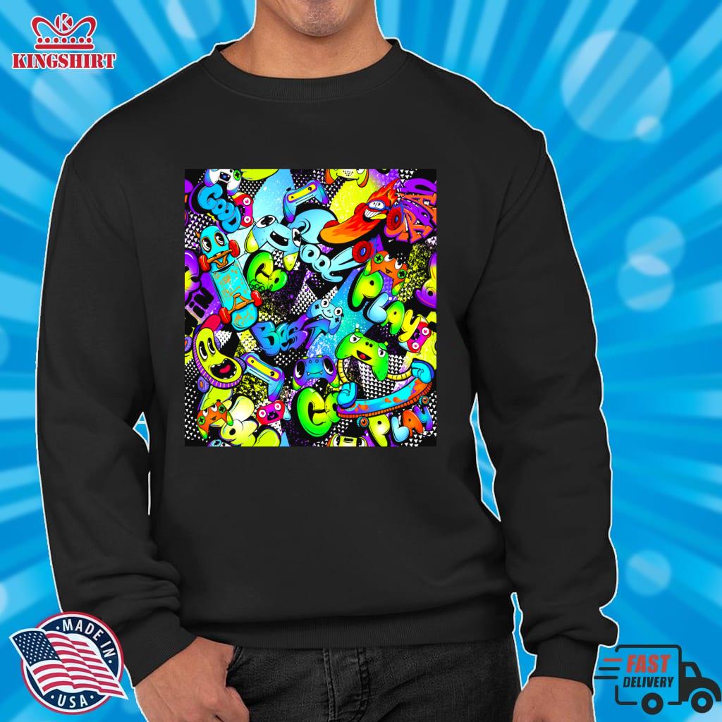 Cartoon Character Gamepad Pullover Sweatshirt