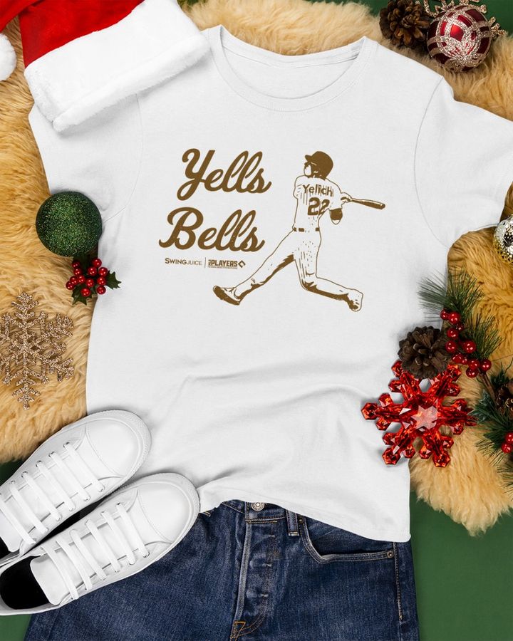 Christian Yelich Yells Bells Classic Hoodie Shirt White Brewers Raptor