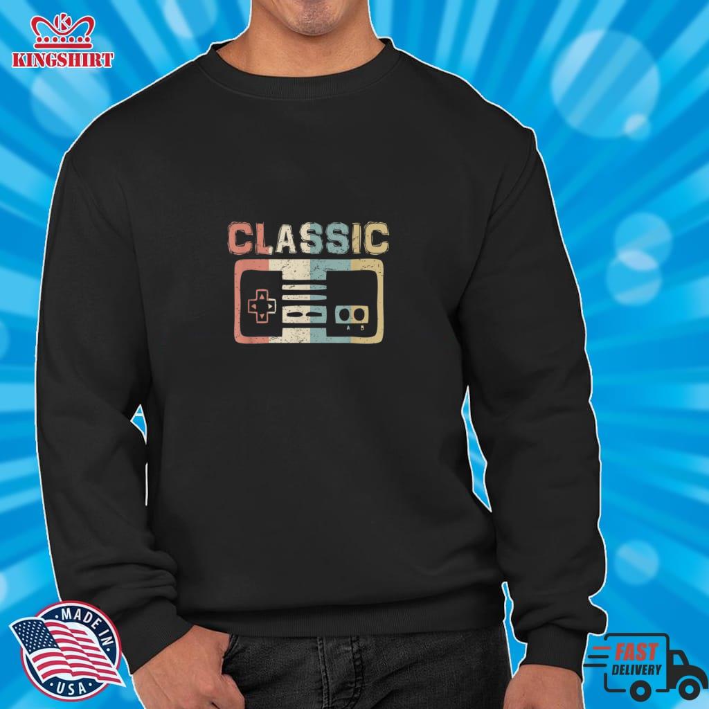 Classic Gaming Retro Vintage Video Game Controller Boys Men Pullover Sweatshirt