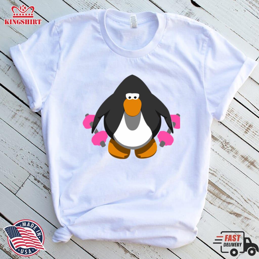 Club Penguin With Weights   Lightweight Hoodie