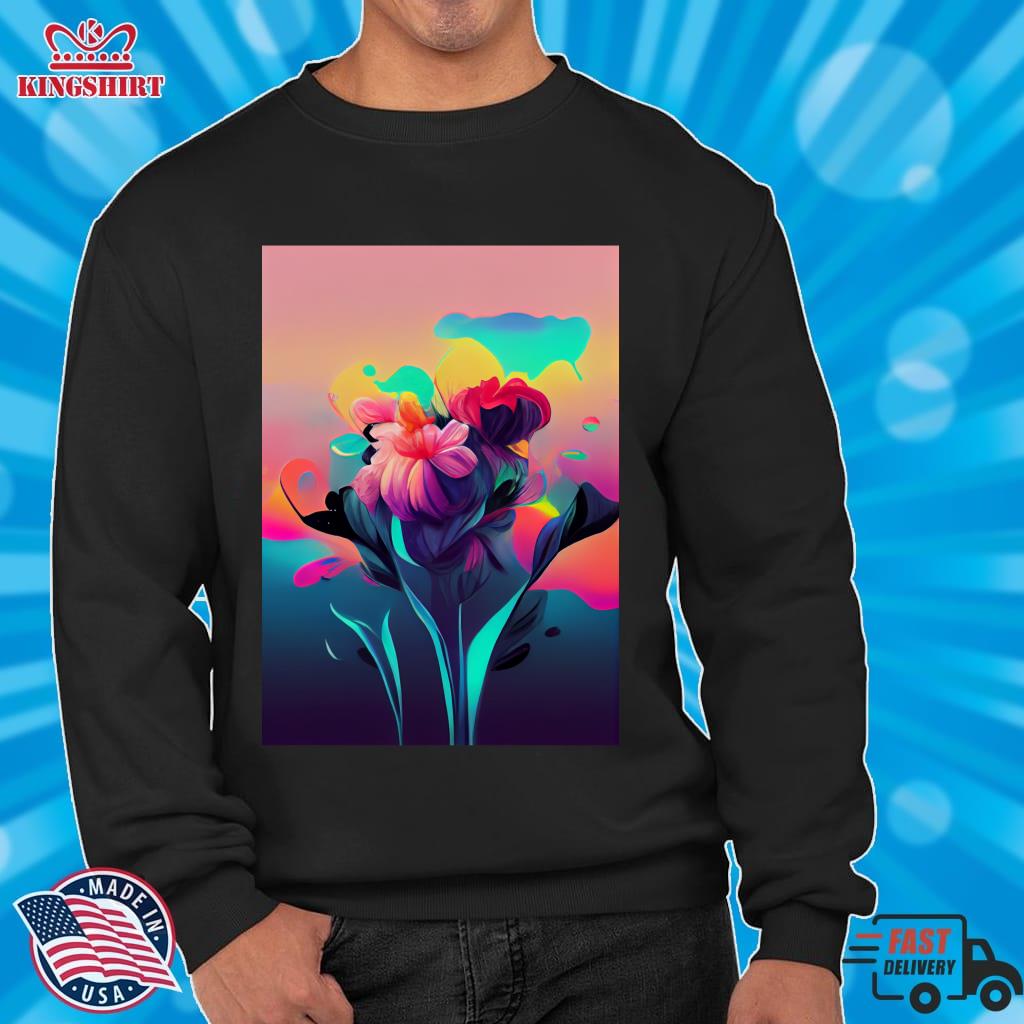Colorful Flowers Lightweight Sweatshirt