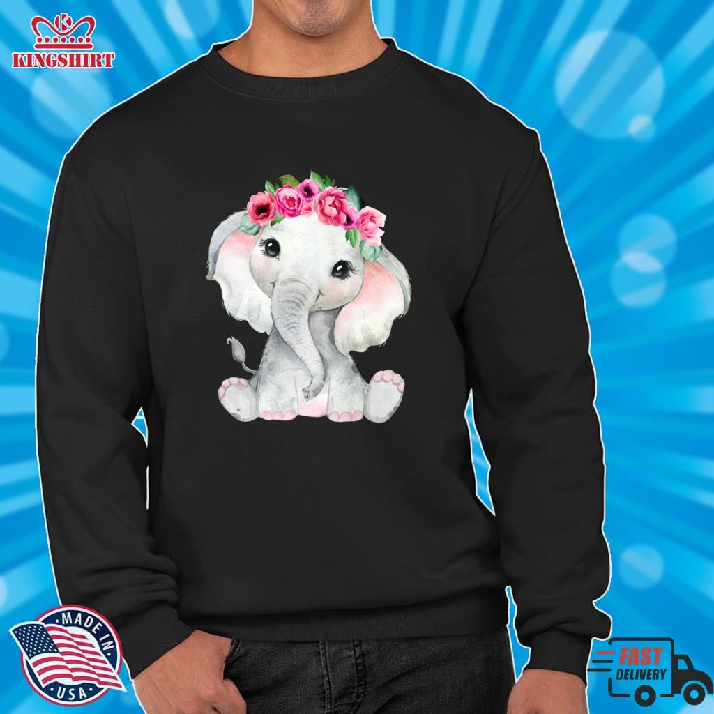 Cute Elephant Lightweight Sweatshirt