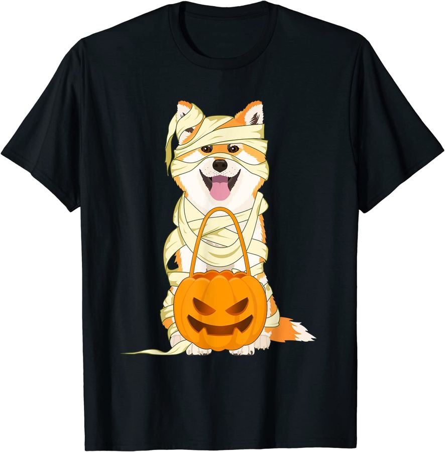 Cute Halloween Costume Shiba Inu Mummy Dog Lover