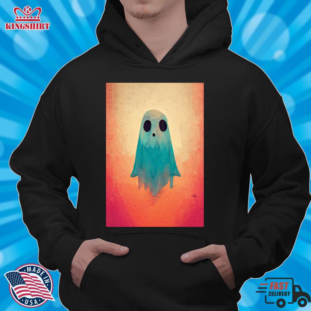 Cute Halloween Ghost   Artwork 1 Zipped Hoodie