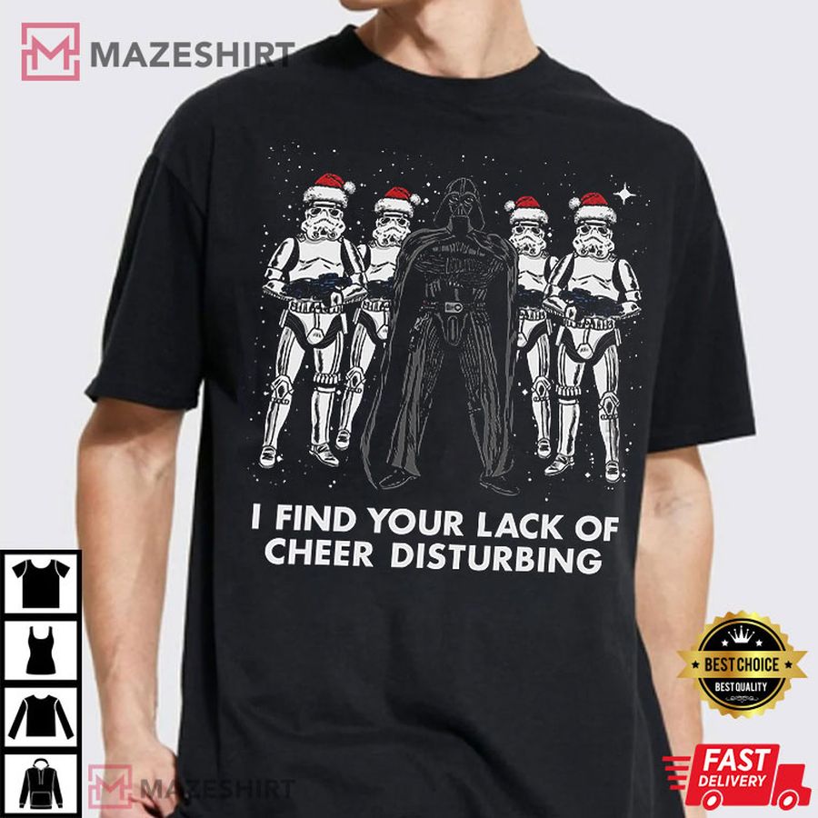 Darth Vader Stormtrooper Lack Cheer Christmas Funny Star Wars Xmas Disney T Shirt