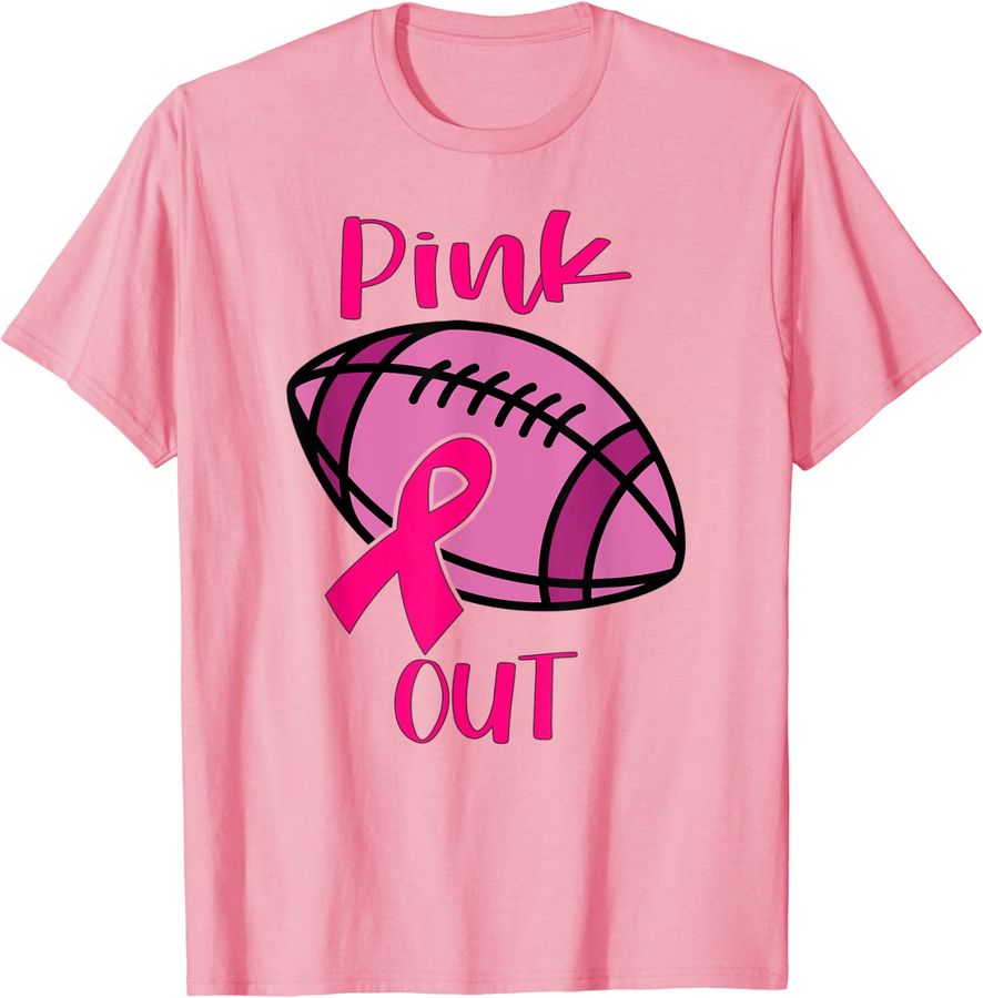 Football Pink Out Pink Ribbon Breast Cancer Awareness Gifts