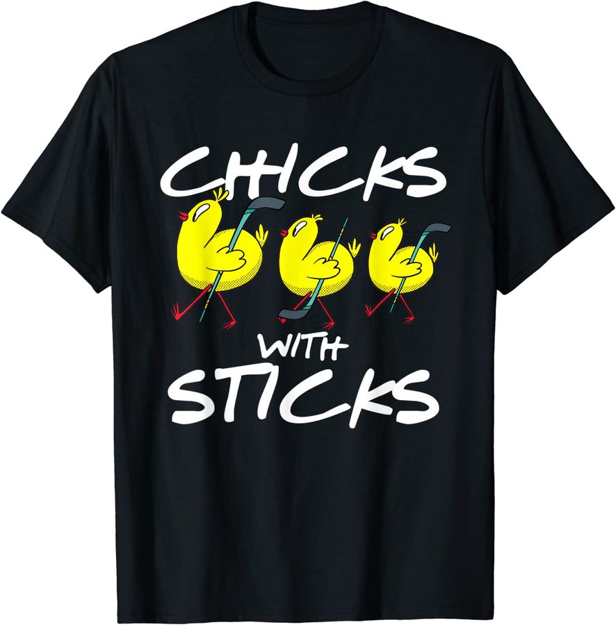 Funny Chicks With Sticks  Ice Hockey  Chicken