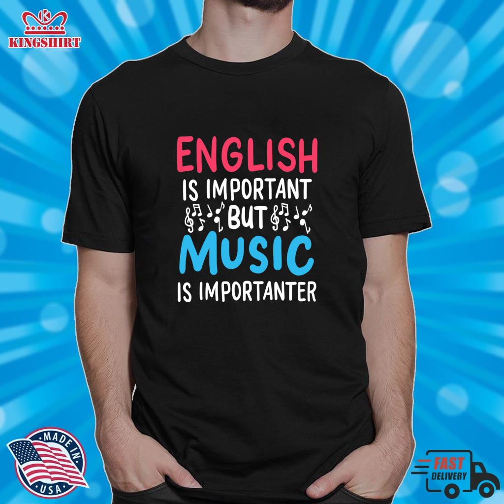 Funny English Is Important Music Is Importanter Pullover Hoodie