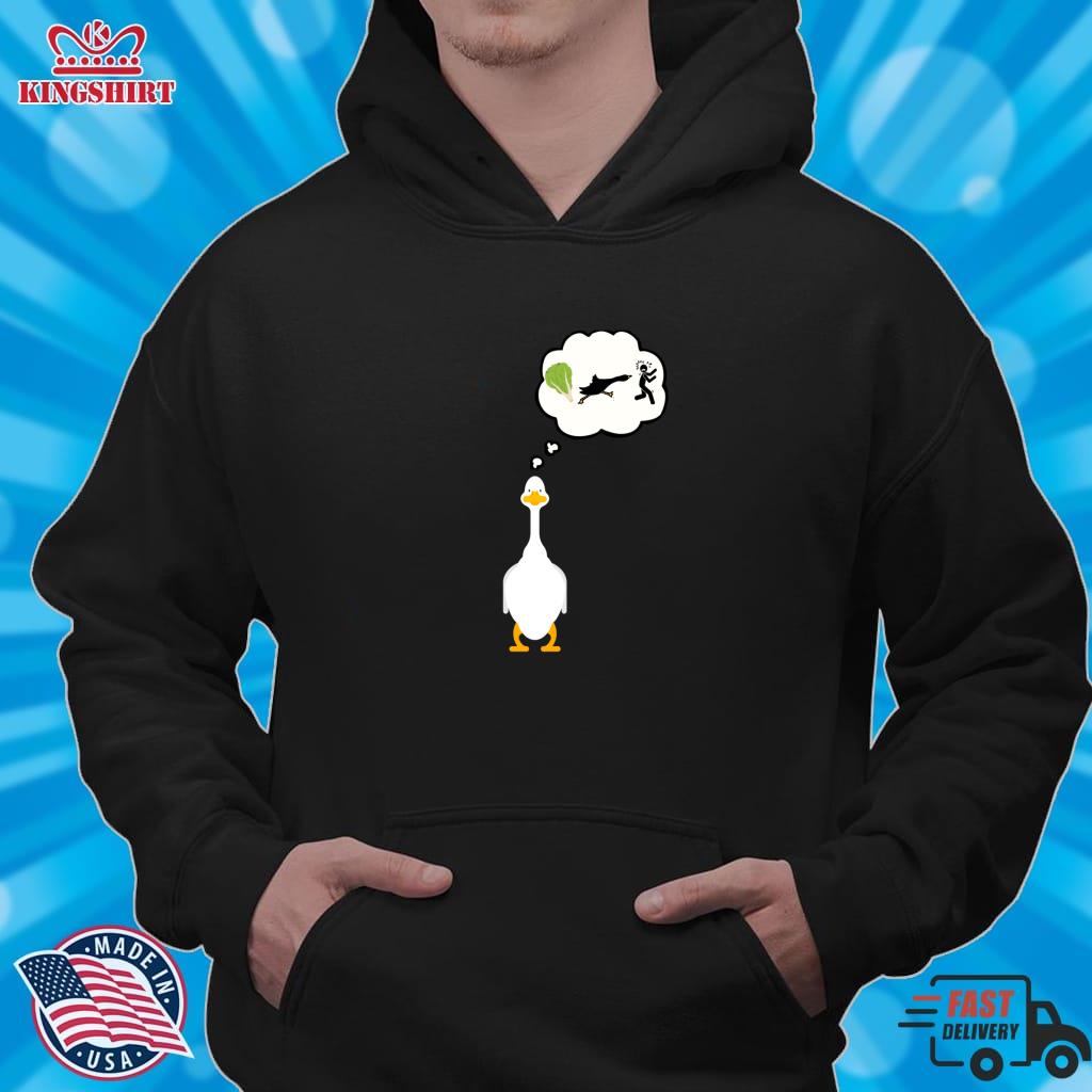 Funny Goose Lettuce And Chasing People, Goose Lettuce Lightweight Sweatshirt