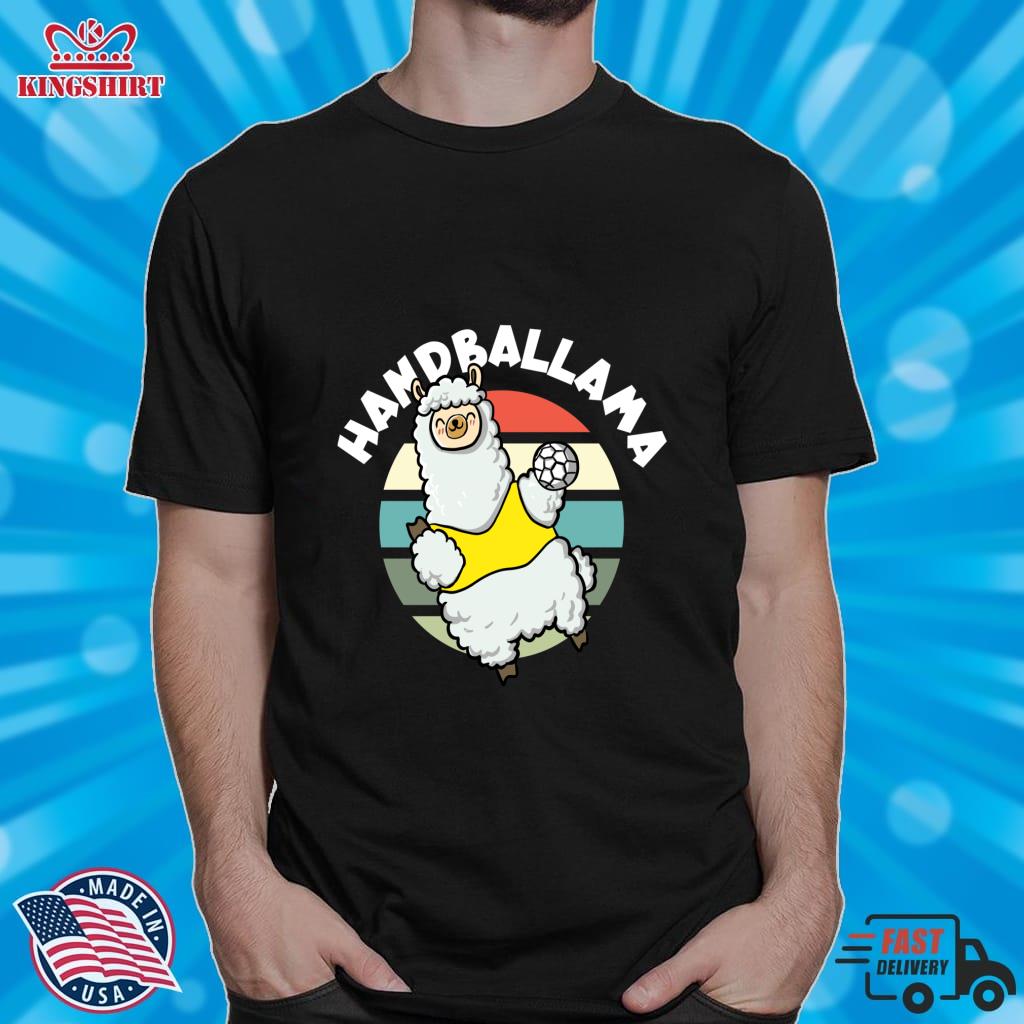 Funny Handball Llama Gift Lightweight Hoodie