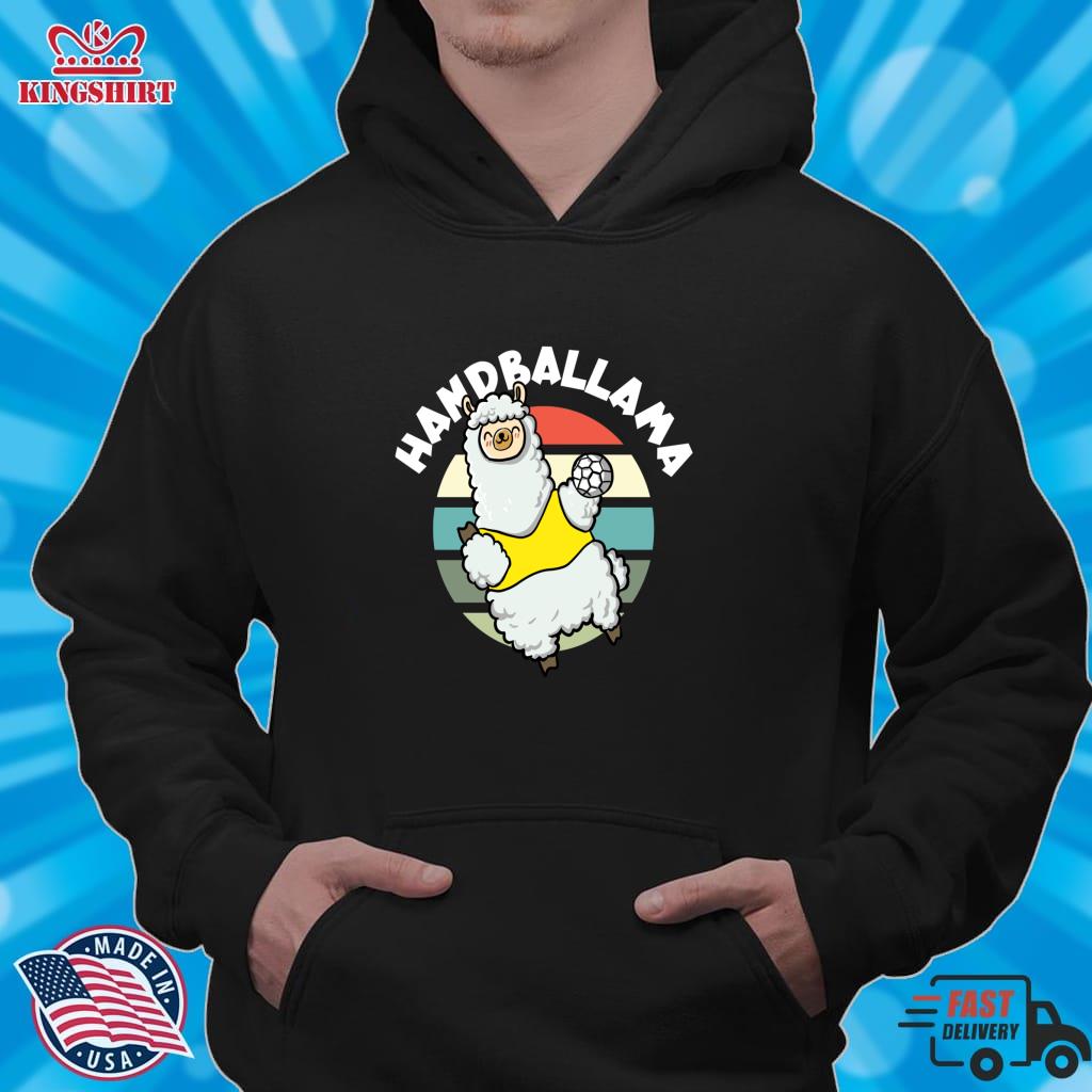 Funny Handball Llama Gift Lightweight Hoodie