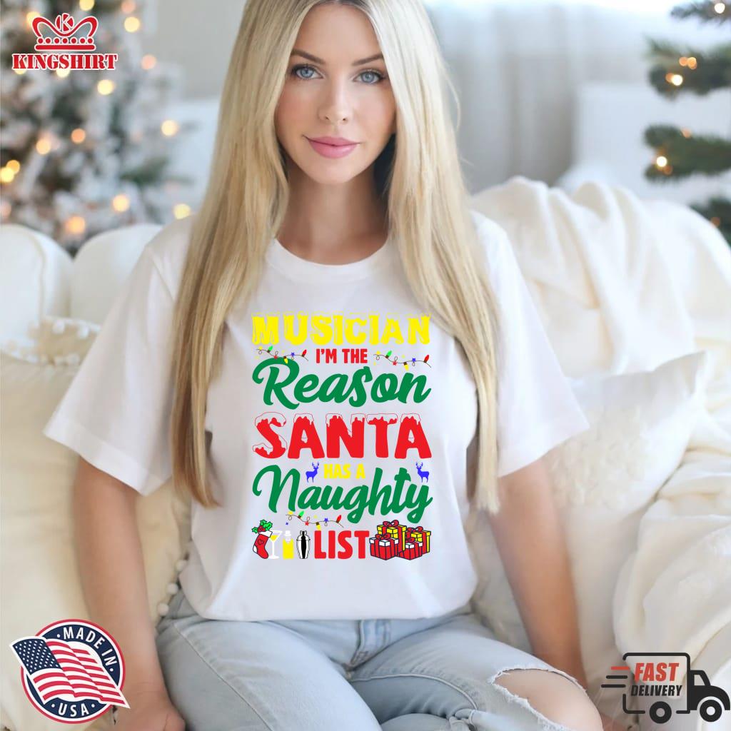 Funny Musician Christmas Naughty List Pullover Hoodie