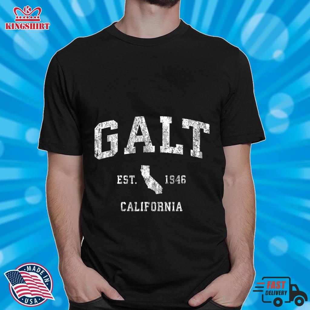 Galt California CA Vintage Athletic Sports Design Pullover Sweatshirt