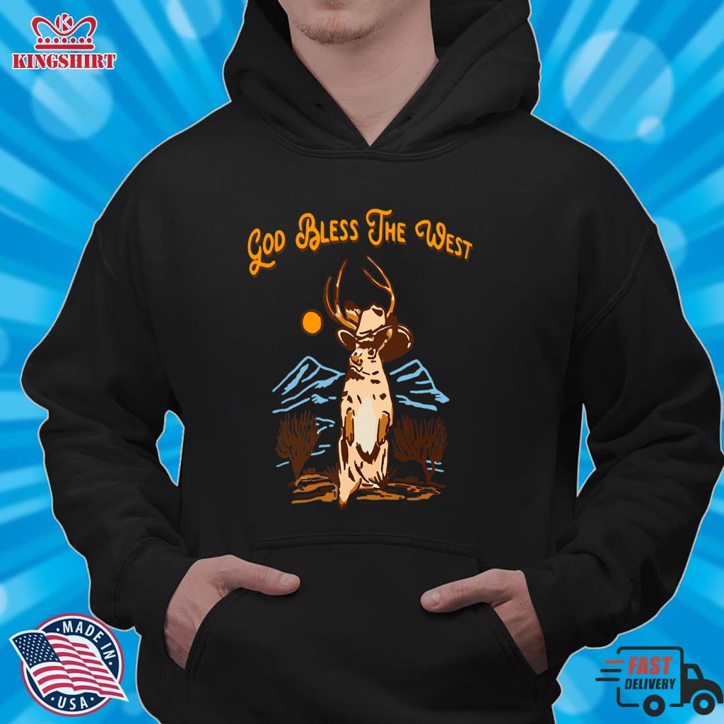 God Bless The Vintage West Cowboy Music Country Southern Lightweight Sweatshirt