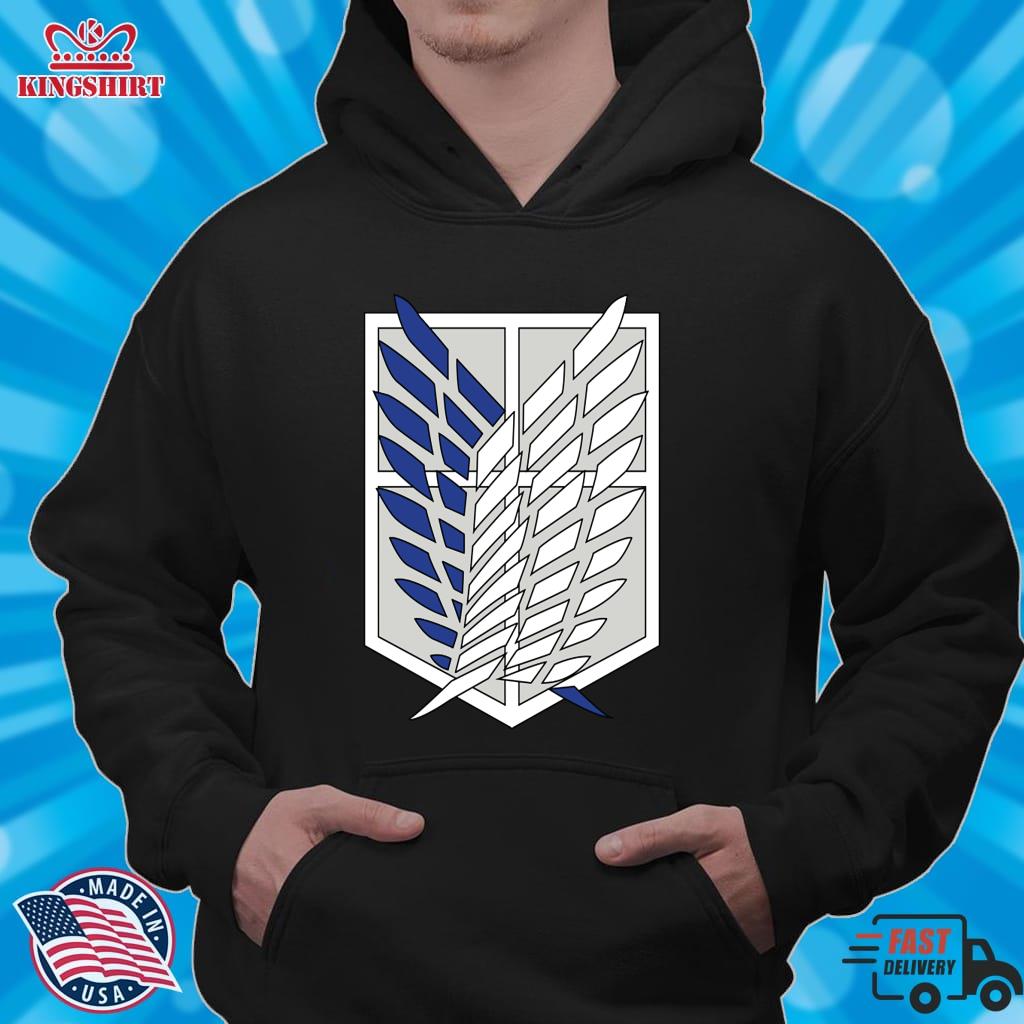 Hi Res Attack On Titan   Scout Regiment Logo Zipped Hoodie