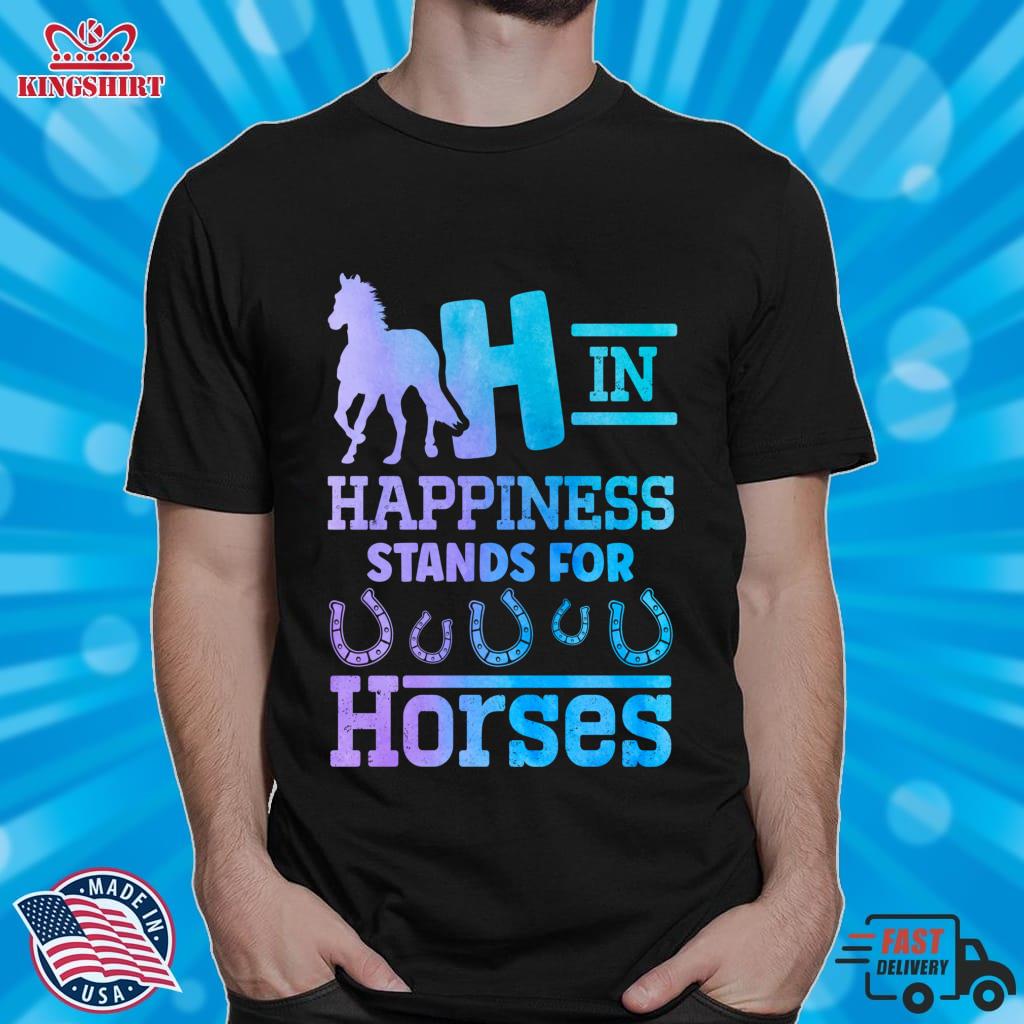 Horseback Riding H In Happiness Stands For Horses Pullover Sweatshirt