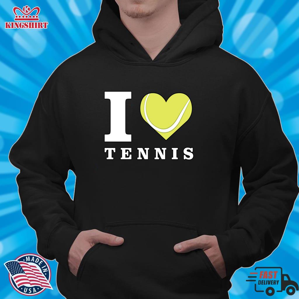 I Love Tennis Lightweight Hoodie