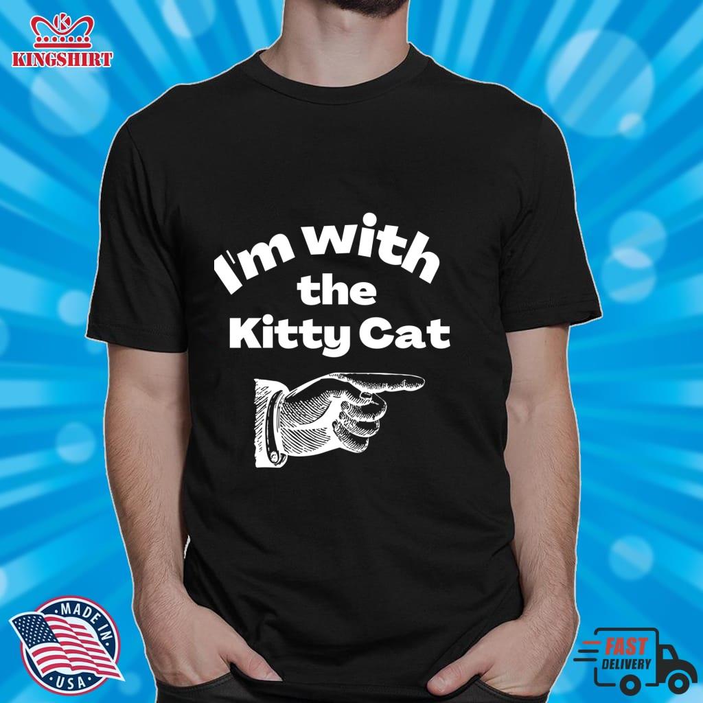 I'm With The Kitty Cat Funny Matching Vintage Halloween Lightweight Hoodie