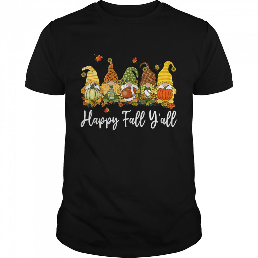 It's Fall Y'all Cute Gnome Pumpkin Autumn Thanksgiving T Shirt