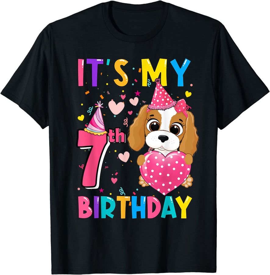 It's My 7Th Birthday Girl Funny Dog Birthday 2015 Year Old