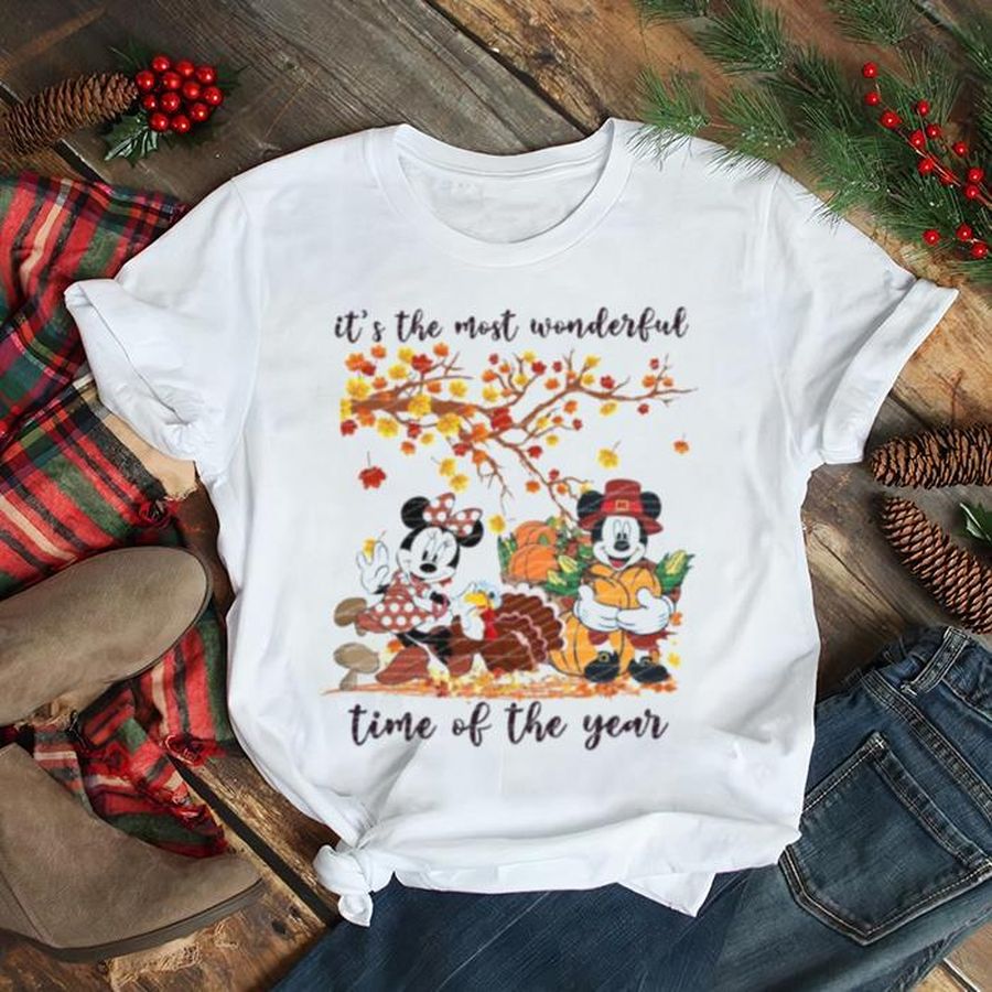ItS The Most Wonderful Time Of The Year Mickey Minnie Fall Shirt