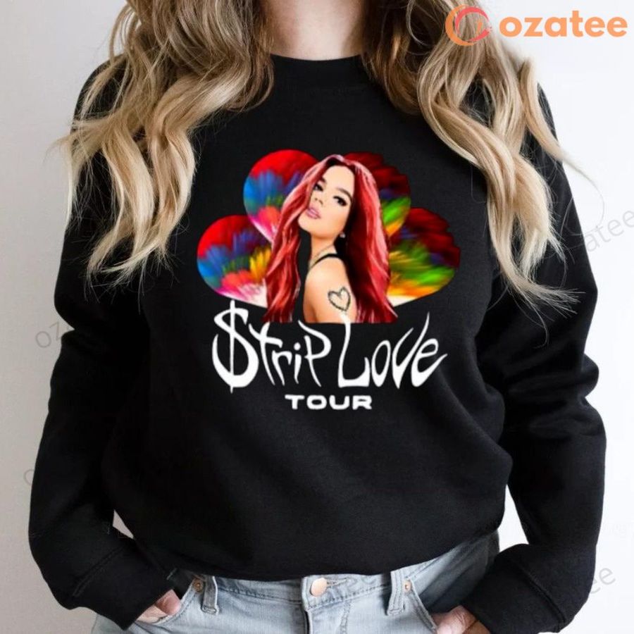 Karol G Strip Love Tour Shirt Bichotas T Shirt Mamiii Karol G Sweatshirt Karol G Concert Shirt Red Hair Shirt