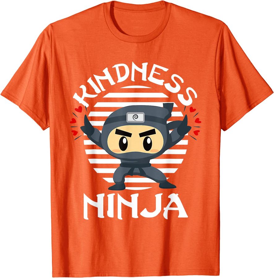 Kindness Ninja Shirt Kids Orange Unity Day Anti Bullying